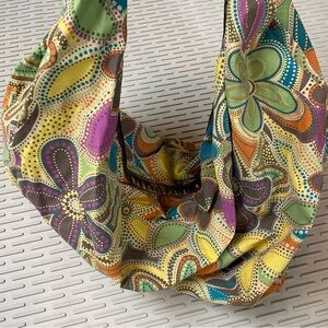 Multicolor Floral Print Hobo Bag
